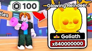 Starting Over as NOOB But I Only Have 100 Robux in Arm Wrestling Simulator! (Roblox)