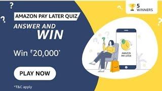 amazon pay later quiz answers