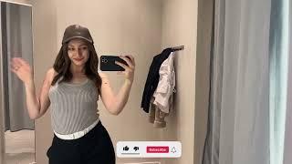 [4K] TRANSPARENT Try On Haul with Nika | No Bra See-Through in dressing room