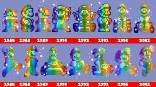 Evolution of Super Mario Using Super Stars in Super Mario Games And Mario Kart Games (1985-2024)