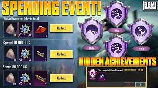 SECRET REVEALED  4 NEW HIDDEN ACHIEVEMENTS | BGMI SPENDING EVENT | GET 120 POINTS 8xCLASSIC COUPON.