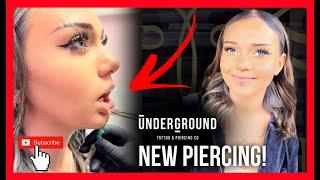 Getting a Vertical Labret Piercing in @undergroundbodypiercing  First Lip Piercing Vlog