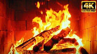  Cozy Fireplace 4K  Fireplace Video with Crackling Fire Sounds. Fireplace Burning 4K Ultra HD