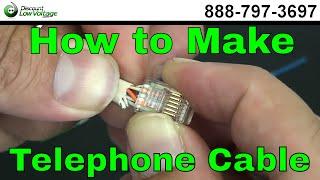 How to make a Telephone Cable - USOC RJ11 RJ45