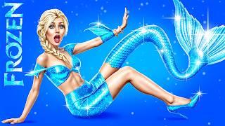 Extreme Makeover From Elsa to Frozen Mermaid!