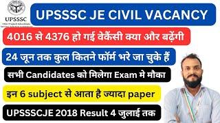 UPSSSC JE CIVIL VACANCY 2024 | JE CIVIL TOTAL FORM FILL UP | UPSSSC JE SYLLABUS | UPSSSC JE RESULT |