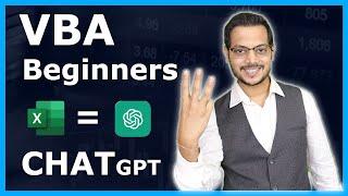 VBA for Beginners through CHAT GPT | Lets learn VBA without Coding knowledge