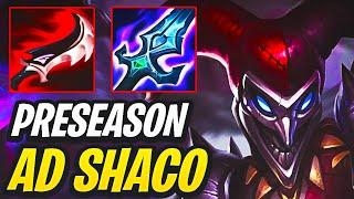 MY FAVORITE AD SHACO BUILD FOR PRESEASON | Items & Runes in Description