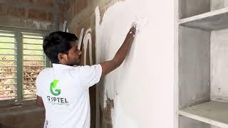 Gypsum plaster applying