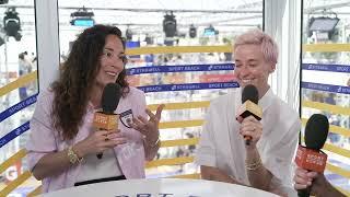 Sue Bird And Megan Rapinoe in the Stagwell SPORT BEACH Content Studio