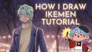 【Art Tutorial】How I Draw Ikemen Tutorial【ENVTUBER】