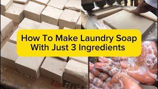 HOW TO MAKE LAUNDRY SOAP WITH JUST 3 INGREDIENTS #soapmaking #howtomakesoapathome