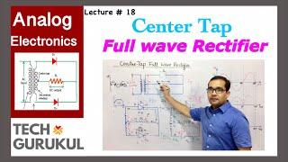 Center Tap Full Wave Rectifier | Analog Electronics | TECH GURUKUL By Dinesh Arya