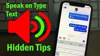 Enable Speak Auto Text in iOS 12 on iPhone 6S/6S Plus, iPhone 5S, Old iPadOS on iPad