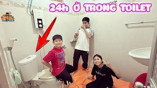 Thử Thách 24H Ở Trong Toilet Nhà Bà Ngoại #trangandvinh