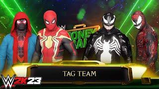 WWE 2K23 - Spider-Man & Miles Morales Vs Venom & Carnage | Tag Team Match PS5 [4K]