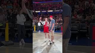 Caitlin Clark shouts out fans in post game interview of Indiana Fever win vs New York Liberty WNBA