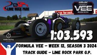 iRacing Formula Vee Lime Rock Park GP (Grand Prix) - Track Guide - 1:03.593 - Week 12 S3 2024