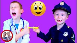 Doctor Set Toys / Doctor Jake und Police Officer Mike Pretend Play / Doctor Kit