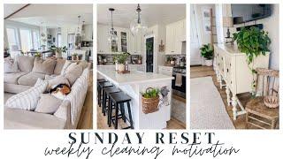 SUNDAY RESET // AFTER DARK CLEAN WITH ME // PUTTING THE HOUSE TO BED // CHARLOTTE GROVE FARMHOUSE