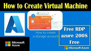 How to Create Virtual Machine | Azure  microsoft || azure Free RDP | azure 200$ Free || Learninginns