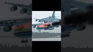 Antonov An-700 Carry A380 Emergency Landing After Fire Engine #shorts #xplane11