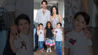 Sunny Leone with her husband Daniel Weber both of his sons and daughter #ytshorts #bollywood