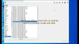 Samsung a04e screen lock  and frp unlock preloader mode one click