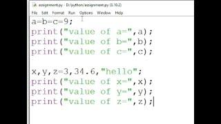 Multiple Assignments in Python | Python Multiple Assignment in Hindi 10