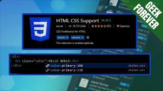 ️Auto Class Suggestions - HTML CSS Support (VS Code Setup)