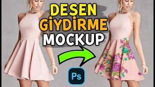 PHOTOSHOP'TA DESEN GİYDİRME NASIL YAPILIR? pattern mockup dress on photoshop! макет платья фотошоп!