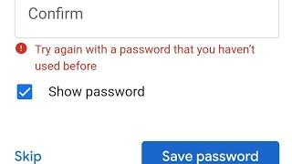 Try Again With A Password You Haven't Used Before ou