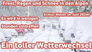 wetter in Deutschland Sommerkollaps.  Es kommt ein schwerer Polarsturm mit Schnee und Regen