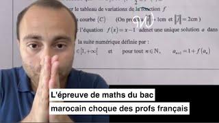 L'épreuve de maths du bac marocain choque des profs français 