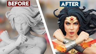 Painting a $600 Wonder Woman Statue! 