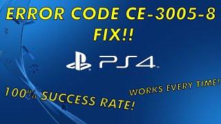 How to Fix PlayStation PS4 Error Code CE-3005-8 2020! Works 100% fast &simple! Easy, 5 minute fix!