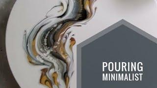 HOW TO create a minimalist painting.. #fluidart  #acrylicpouring #pourpainting