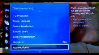 Wiedergabesprache von Samsung TV umstellen  und Ton für Sehgeschädigte ausschalten