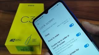 Poco C3 double tap to on off screen Setting, double tap to wake or turn off screen