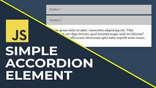 Accordion Element | JavaScript Tutorial