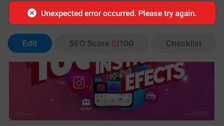 vidIQ Unexpected error occurred.Please try again. | Solved