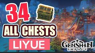ALL CHESTS IN LIYUE | Liyue Harbour - Sea of Clouds | GUIDE #13 【 Genshin Impact 】