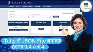 how to file gstr 1 from tally prime || tally prime gst 1 export || how to file GST Retun