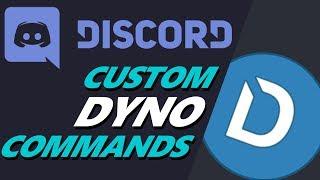 Discord commands using the Dyno bot custom commands module to suggest and report members