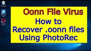 Oonn File Virus. How to recover .Oonn files using PhotoRec.