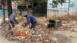 The interior shop must close, and litter is scattered everywhere  We volunteer to tidy up this place