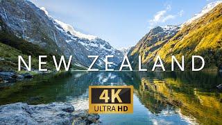 NEW ZEALAND (4K UHD) Ambient Drone Film + Best Ambient Music For Meditation, Stress Relief & Yoga