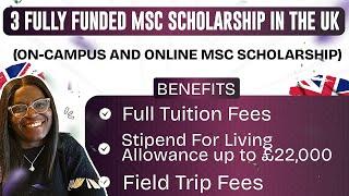 STUDY FOR FREE IN THE UK 2025 - 100% FULLY FUNDED FOR MSC DEGREE - ONLINE AND ON-CAMPUS 100% FUNDED