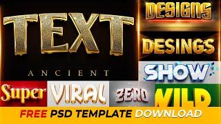 3D Text Photoshop PSD Download FREE