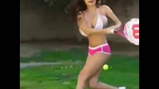 Sexy woman playing badminton WhatsApp Funny video